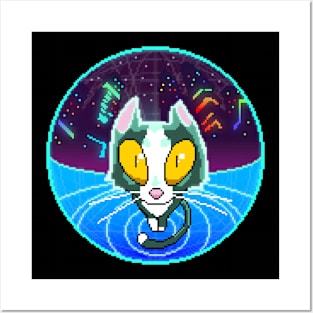 Cyberkitty Pixel Art Posters and Art